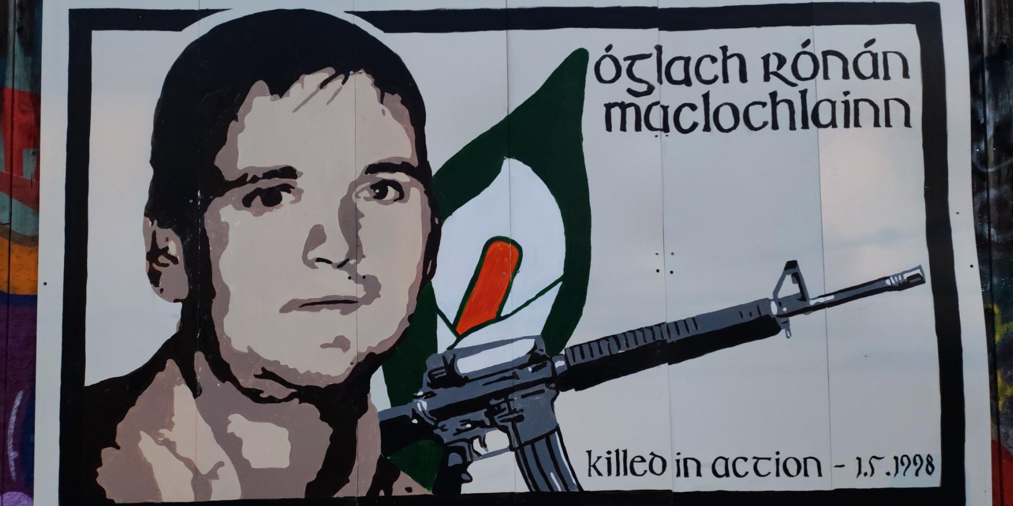 Wandbild in Erinnerung an Volunteer Rónán MacLochlainn